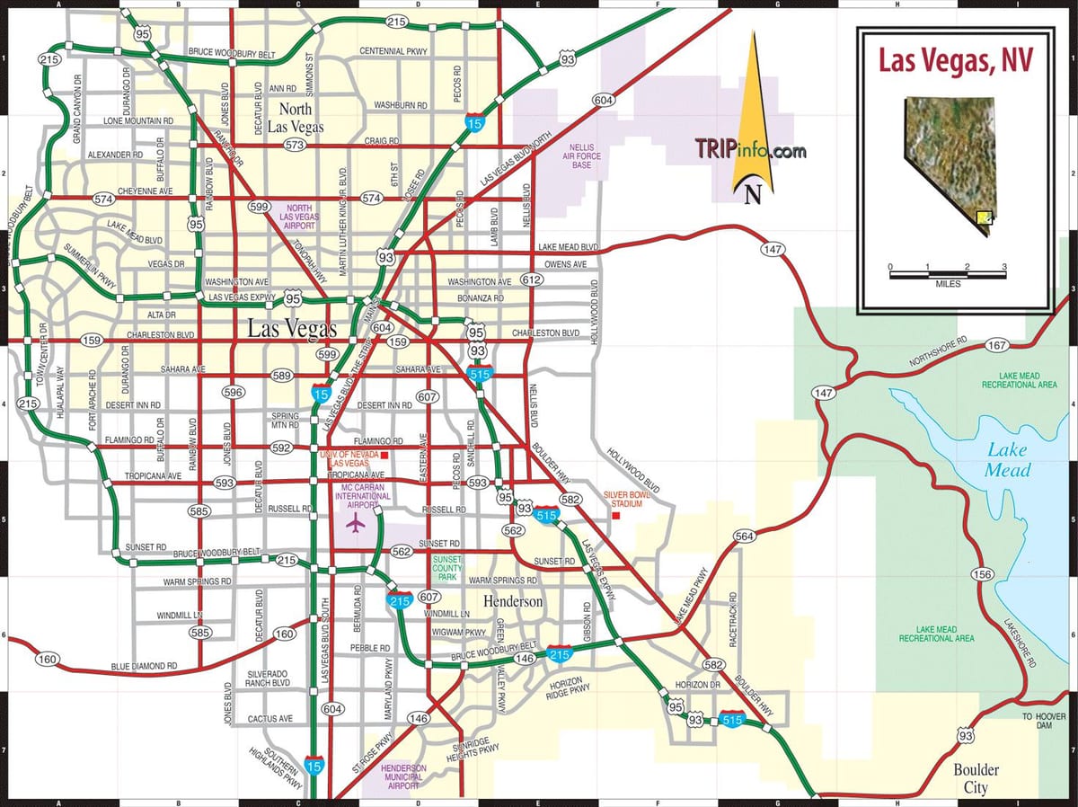 Las Vegas, Nevada-Karte