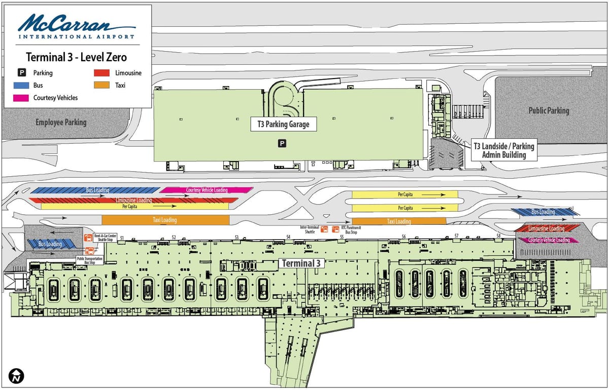 Las Vegas airport map terminal 3